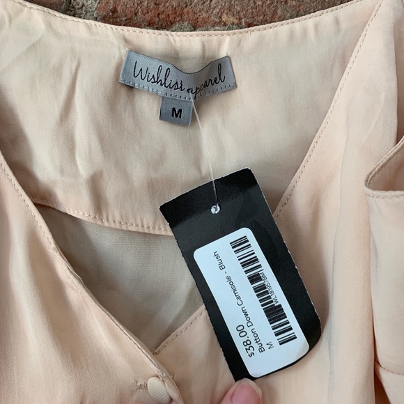 Blush Button Front Camisole - Picture 5 of 5